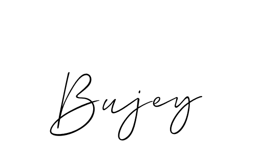 Create a beautiful signature design for name Bujey. With this signature (Allison_Script) fonts, you can make a handwritten signature for free. Bujey signature style 2 images and pictures png