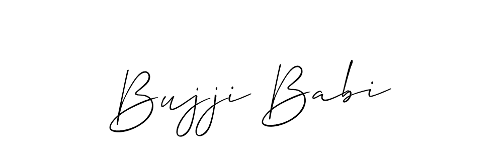 You should practise on your own different ways (Allison_Script) to write your name (Bujji Babi) in signature. don't let someone else do it for you. Bujji Babi signature style 2 images and pictures png