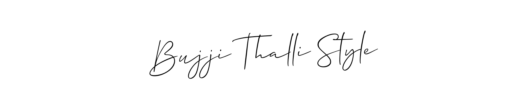 See photos of Bujji Thalli Style official signature by Spectra . Check more albums & portfolios. Read reviews & check more about Allison_Script font. Bujji Thalli Style signature style 2 images and pictures png