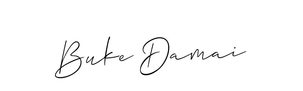 Design your own signature with our free online signature maker. With this signature software, you can create a handwritten (Allison_Script) signature for name Buke Damai. Buke Damai signature style 2 images and pictures png