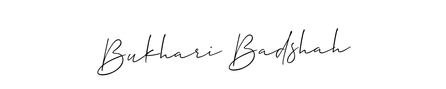 Bukhari Badshah stylish signature style. Best Handwritten Sign (Allison_Script) for my name. Handwritten Signature Collection Ideas for my name Bukhari Badshah. Bukhari Badshah signature style 2 images and pictures png