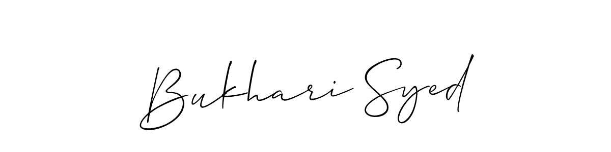 Also we have Bukhari Syed name is the best signature style. Create professional handwritten signature collection using Allison_Script autograph style. Bukhari Syed signature style 2 images and pictures png