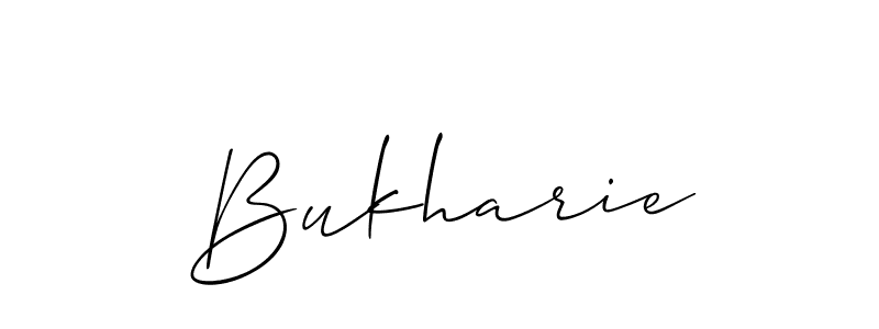 Make a beautiful signature design for name Bukharie. With this signature (Allison_Script) style, you can create a handwritten signature for free. Bukharie signature style 2 images and pictures png