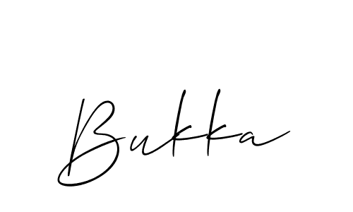 How to make Bukka signature? Allison_Script is a professional autograph style. Create handwritten signature for Bukka name. Bukka signature style 2 images and pictures png