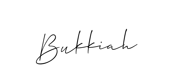 It looks lik you need a new signature style for name Bukkiah. Design unique handwritten (Allison_Script) signature with our free signature maker in just a few clicks. Bukkiah signature style 2 images and pictures png