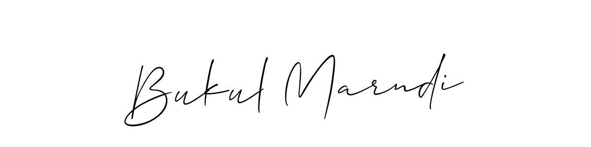 Use a signature maker to create a handwritten signature online. With this signature software, you can design (Allison_Script) your own signature for name Bukul Marndi. Bukul Marndi signature style 2 images and pictures png