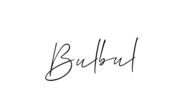 Use a signature maker to create a handwritten signature online. With this signature software, you can design (Allison_Script) your own signature for name Bulbul. Bulbul signature style 2 images and pictures png