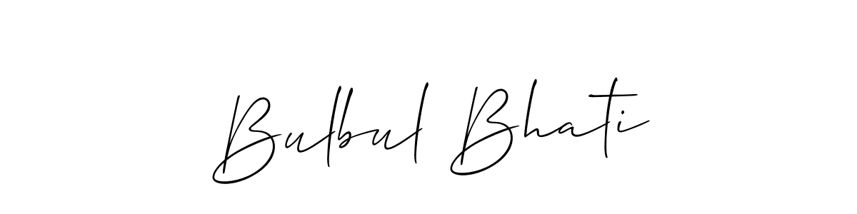 You should practise on your own different ways (Allison_Script) to write your name (Bulbul Bhati) in signature. don't let someone else do it for you. Bulbul Bhati signature style 2 images and pictures png