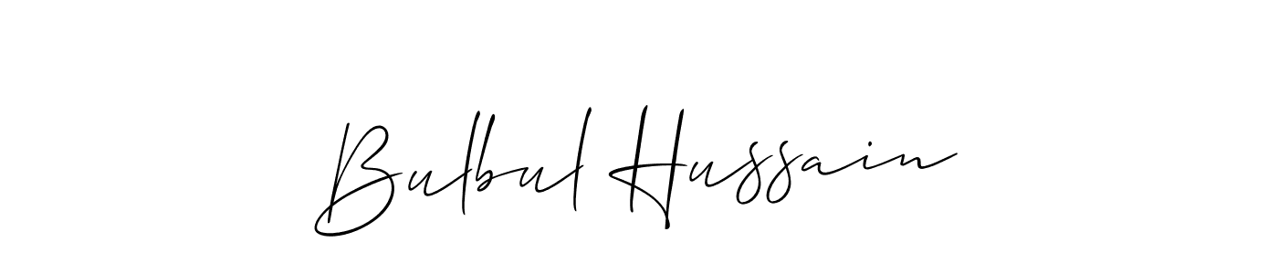 Also You can easily find your signature by using the search form. We will create Bulbul Hussain name handwritten signature images for you free of cost using Allison_Script sign style. Bulbul Hussain signature style 2 images and pictures png