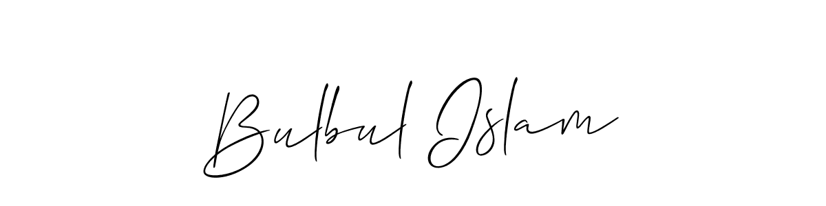 Use a signature maker to create a handwritten signature online. With this signature software, you can design (Allison_Script) your own signature for name Bulbul Islam. Bulbul Islam signature style 2 images and pictures png