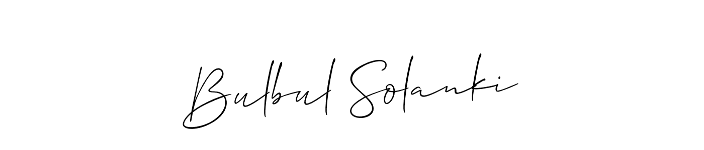 Similarly Allison_Script is the best handwritten signature design. Signature creator online .You can use it as an online autograph creator for name Bulbul Solanki. Bulbul Solanki signature style 2 images and pictures png
