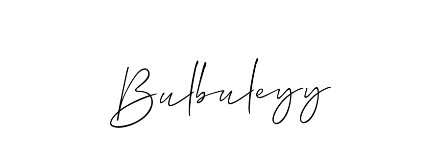 Use a signature maker to create a handwritten signature online. With this signature software, you can design (Allison_Script) your own signature for name Bulbuleyy. Bulbuleyy signature style 2 images and pictures png