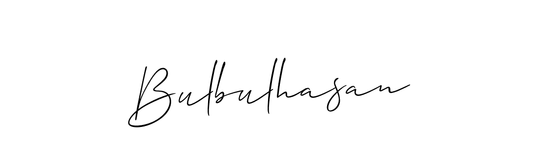 Use a signature maker to create a handwritten signature online. With this signature software, you can design (Allison_Script) your own signature for name Bulbulhasan. Bulbulhasan signature style 2 images and pictures png