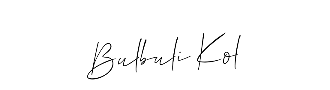 It looks lik you need a new signature style for name Bulbuli Kol. Design unique handwritten (Allison_Script) signature with our free signature maker in just a few clicks. Bulbuli Kol signature style 2 images and pictures png