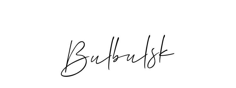 It looks lik you need a new signature style for name Bulbulsk. Design unique handwritten (Allison_Script) signature with our free signature maker in just a few clicks. Bulbulsk signature style 2 images and pictures png