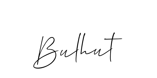 Create a beautiful signature design for name Bulhut. With this signature (Allison_Script) fonts, you can make a handwritten signature for free. Bulhut signature style 2 images and pictures png
