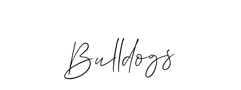if you are searching for the best signature style for your name Bulldogs. so please give up your signature search. here we have designed multiple signature styles  using Allison_Script. Bulldogs signature style 2 images and pictures png