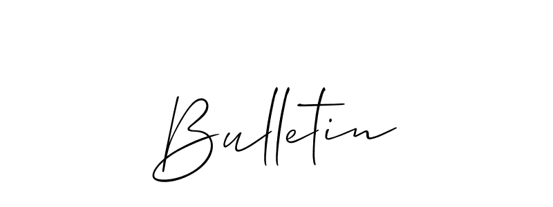 Similarly Allison_Script is the best handwritten signature design. Signature creator online .You can use it as an online autograph creator for name Bulletin. Bulletin signature style 2 images and pictures png