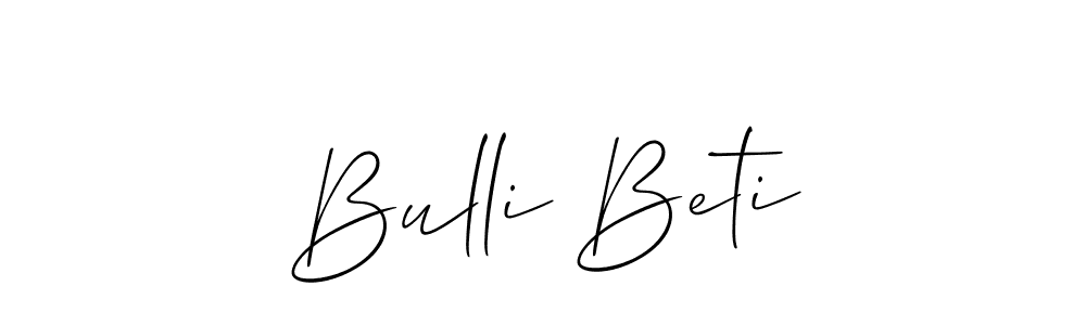 Bulli Beti stylish signature style. Best Handwritten Sign (Allison_Script) for my name. Handwritten Signature Collection Ideas for my name Bulli Beti. Bulli Beti signature style 2 images and pictures png