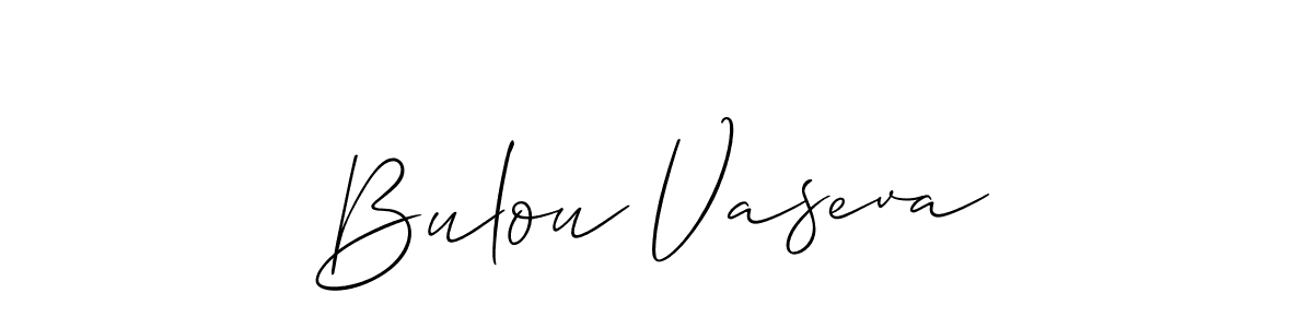 How to make Bulou Vaseva signature? Allison_Script is a professional autograph style. Create handwritten signature for Bulou Vaseva name. Bulou Vaseva signature style 2 images and pictures png