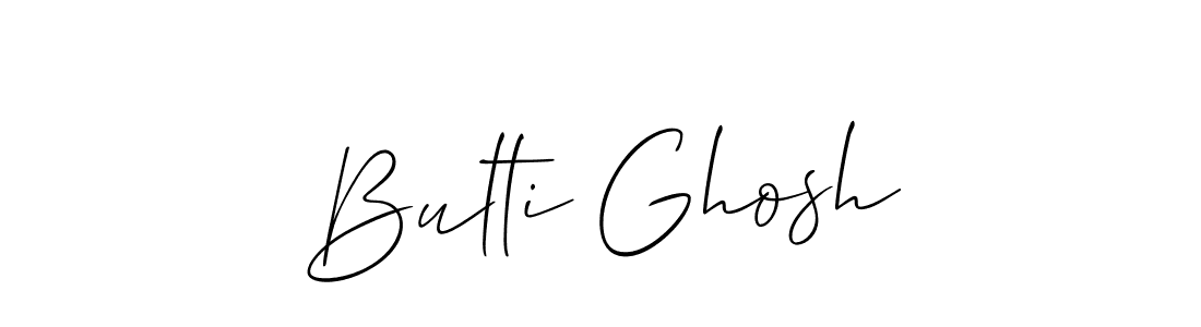 Allison_Script is a professional signature style that is perfect for those who want to add a touch of class to their signature. It is also a great choice for those who want to make their signature more unique. Get Bulti Ghosh name to fancy signature for free. Bulti Ghosh signature style 2 images and pictures png