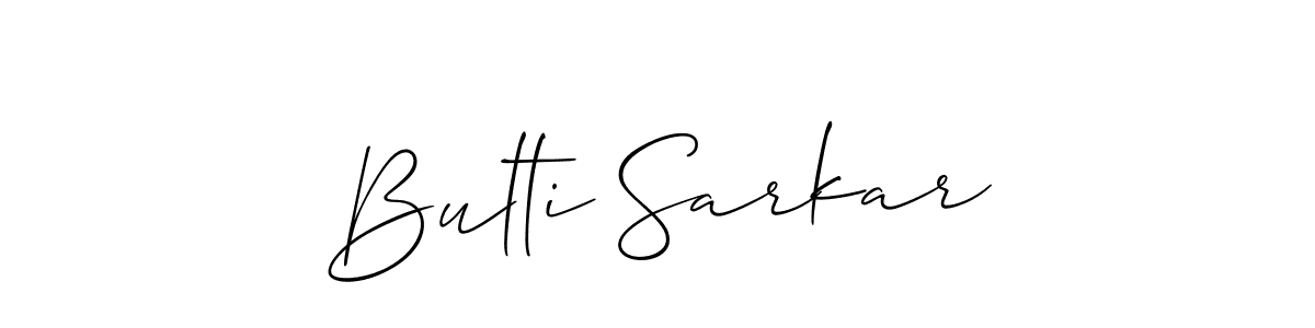 Use a signature maker to create a handwritten signature online. With this signature software, you can design (Allison_Script) your own signature for name Bulti Sarkar. Bulti Sarkar signature style 2 images and pictures png