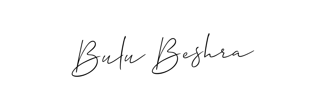 Make a short Bulu Beshra signature style. Manage your documents anywhere anytime using Allison_Script. Create and add eSignatures, submit forms, share and send files easily. Bulu Beshra signature style 2 images and pictures png