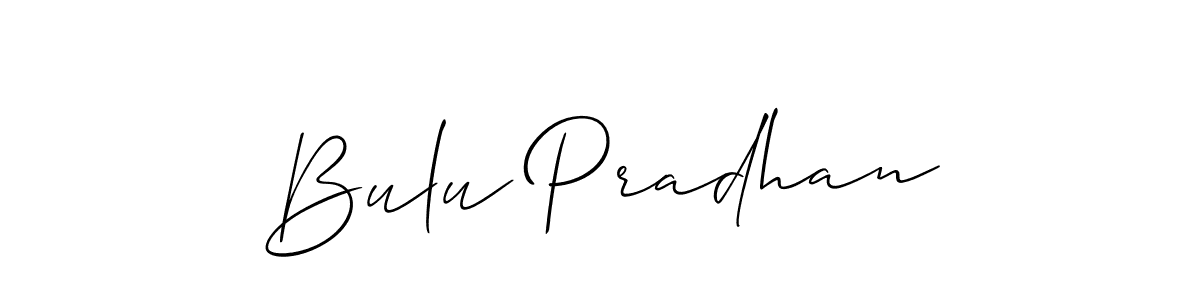 Bulu Pradhan stylish signature style. Best Handwritten Sign (Allison_Script) for my name. Handwritten Signature Collection Ideas for my name Bulu Pradhan. Bulu Pradhan signature style 2 images and pictures png