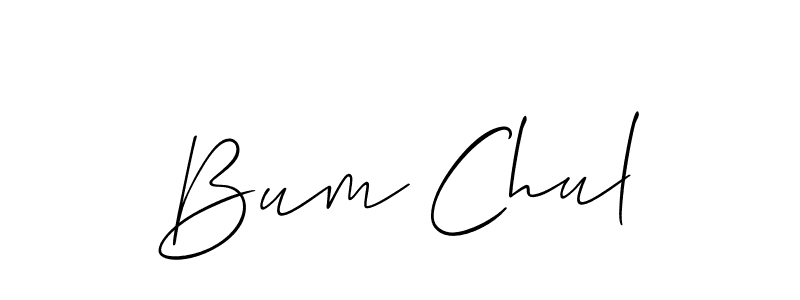 Allison_Script is a professional signature style that is perfect for those who want to add a touch of class to their signature. It is also a great choice for those who want to make their signature more unique. Get Bum Chul name to fancy signature for free. Bum Chul signature style 2 images and pictures png