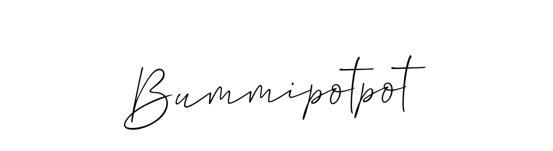 You should practise on your own different ways (Allison_Script) to write your name (Bummipotpot) in signature. don't let someone else do it for you. Bummipotpot signature style 2 images and pictures png