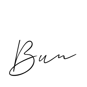 Also You can easily find your signature by using the search form. We will create Bun name handwritten signature images for you free of cost using Allison_Script sign style. Bun signature style 2 images and pictures png