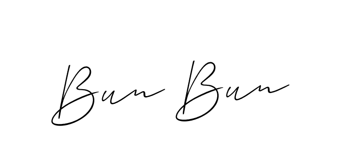 Create a beautiful signature design for name Bun Bun. With this signature (Allison_Script) fonts, you can make a handwritten signature for free. Bun Bun signature style 2 images and pictures png