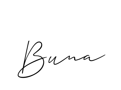 The best way (Allison_Script) to make a short signature is to pick only two or three words in your name. The name Buna include a total of six letters. For converting this name. Buna signature style 2 images and pictures png