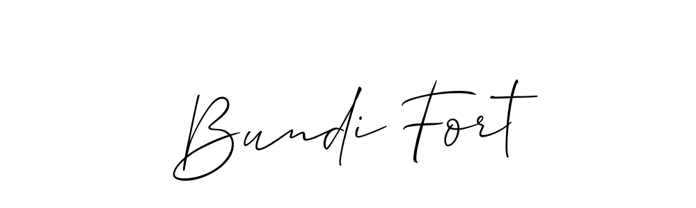 It looks lik you need a new signature style for name Bundi Fort. Design unique handwritten (Allison_Script) signature with our free signature maker in just a few clicks. Bundi Fort signature style 2 images and pictures png