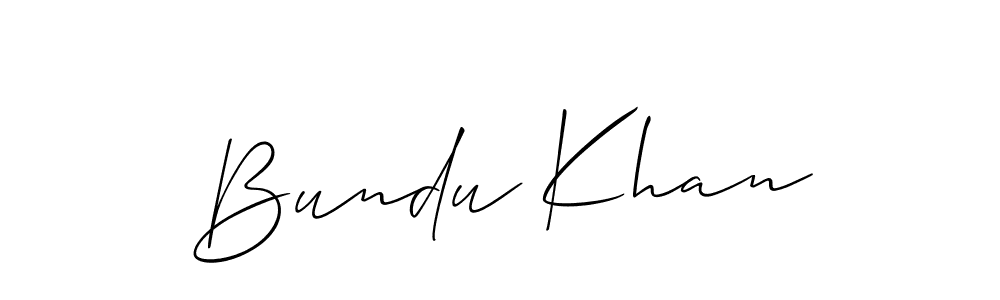 How to make Bundu Khan name signature. Use Allison_Script style for creating short signs online. This is the latest handwritten sign. Bundu Khan signature style 2 images and pictures png