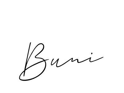 You should practise on your own different ways (Allison_Script) to write your name (Buni) in signature. don't let someone else do it for you. Buni signature style 2 images and pictures png