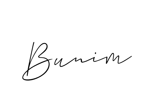 How to make Bunim signature? Allison_Script is a professional autograph style. Create handwritten signature for Bunim name. Bunim signature style 2 images and pictures png