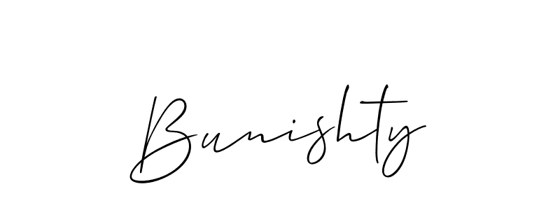 You can use this online signature creator to create a handwritten signature for the name Bunishty. This is the best online autograph maker. Bunishty signature style 2 images and pictures png