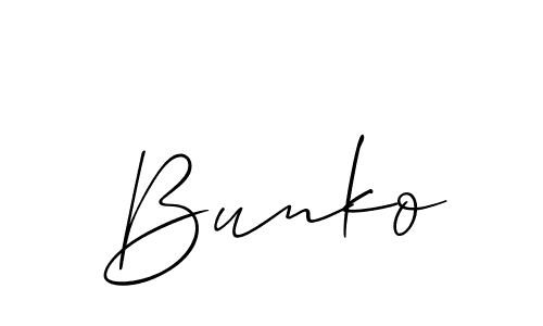 How to Draw Bunko signature style? Allison_Script is a latest design signature styles for name Bunko. Bunko signature style 2 images and pictures png