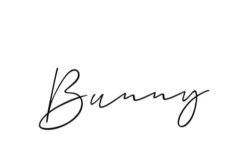 How to make Bunny signature? Allison_Script is a professional autograph style. Create handwritten signature for Bunny name. Bunny signature style 2 images and pictures png