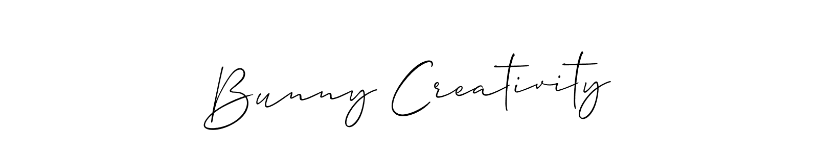 Check out images of Autograph of Bunny Creativity name. Actor Bunny Creativity Signature Style. Allison_Script is a professional sign style online. Bunny Creativity signature style 2 images and pictures png