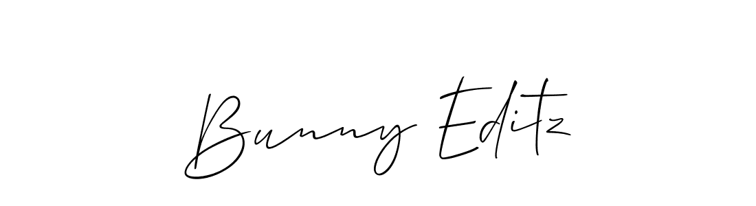 if you are searching for the best signature style for your name Bunny Editz. so please give up your signature search. here we have designed multiple signature styles  using Allison_Script. Bunny Editz signature style 2 images and pictures png