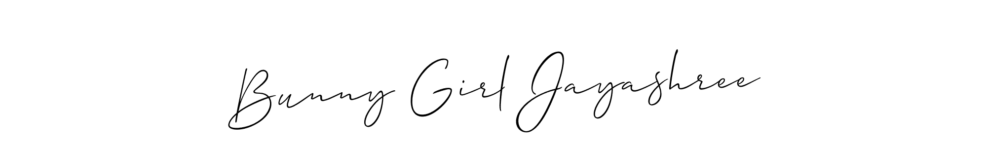 It looks lik you need a new signature style for name Bunny Girl Jayashree. Design unique handwritten (Allison_Script) signature with our free signature maker in just a few clicks. Bunny Girl Jayashree signature style 2 images and pictures png