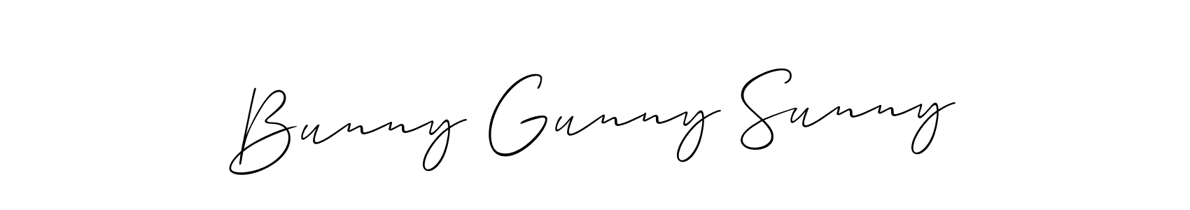 Design your own signature with our free online signature maker. With this signature software, you can create a handwritten (Allison_Script) signature for name Bunny Gunny Sunny. Bunny Gunny Sunny signature style 2 images and pictures png