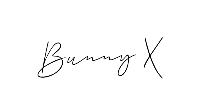 How to make Bunny X signature? Allison_Script is a professional autograph style. Create handwritten signature for Bunny X name. Bunny X signature style 2 images and pictures png