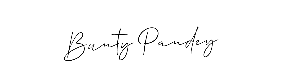 Also we have Bunty Pandey name is the best signature style. Create professional handwritten signature collection using Allison_Script autograph style. Bunty Pandey signature style 2 images and pictures png