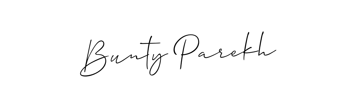 Make a beautiful signature design for name Bunty Parekh. Use this online signature maker to create a handwritten signature for free. Bunty Parekh signature style 2 images and pictures png