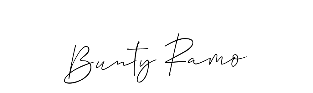 Also we have Bunty Ramo name is the best signature style. Create professional handwritten signature collection using Allison_Script autograph style. Bunty Ramo signature style 2 images and pictures png