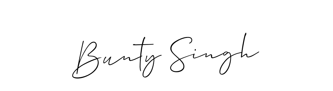 Use a signature maker to create a handwritten signature online. With this signature software, you can design (Allison_Script) your own signature for name Bunty Singh. Bunty Singh signature style 2 images and pictures png