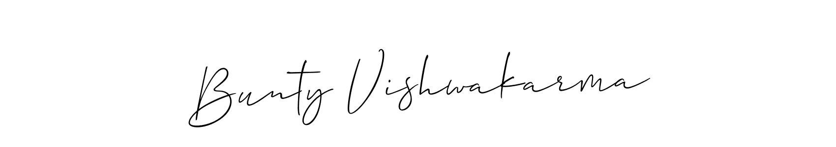 You can use this online signature creator to create a handwritten signature for the name Bunty Vishwakarma. This is the best online autograph maker. Bunty Vishwakarma signature style 2 images and pictures png